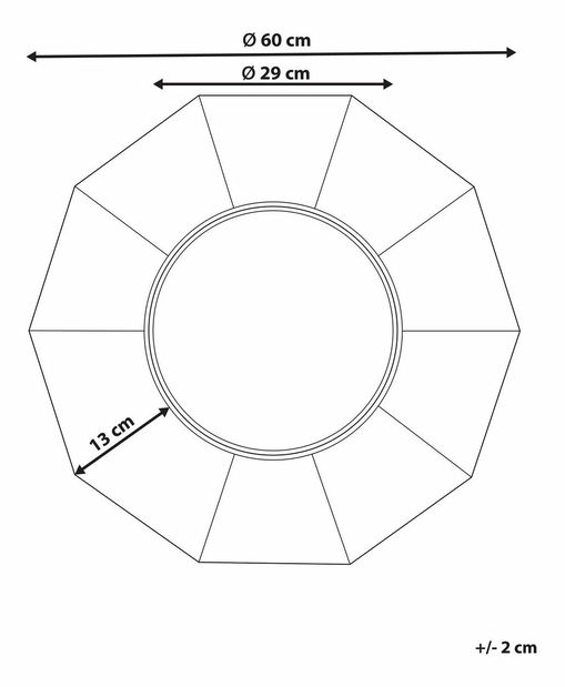 Oglindă de perete Asuncion (maro)