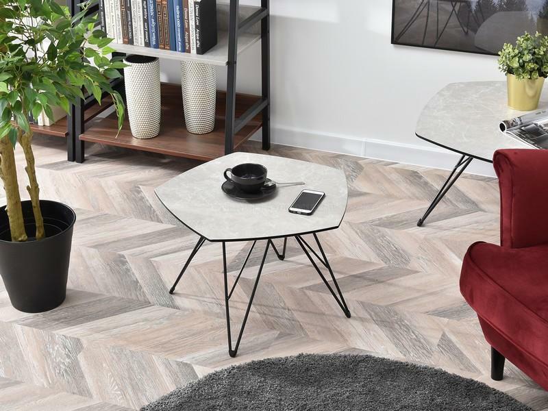 Măsuță de cafea Petal S (gri + negru)