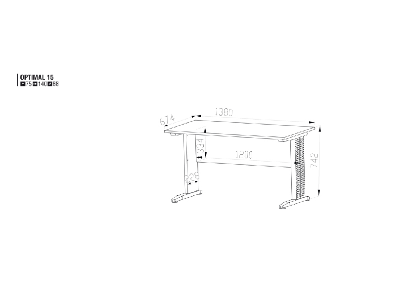 PC stolík Optimal 15