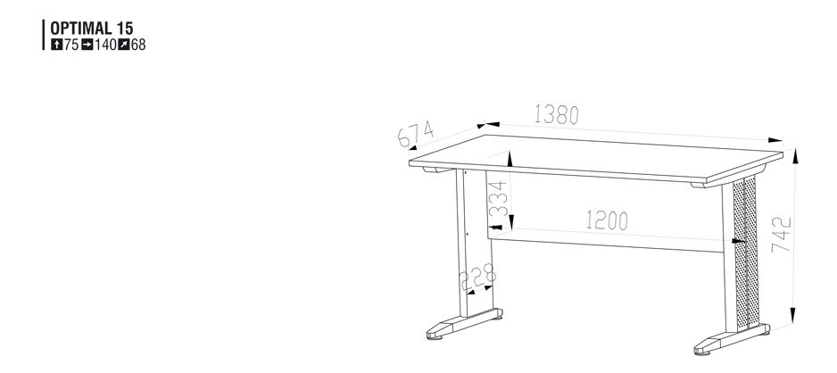 PC stolík Optimal 15