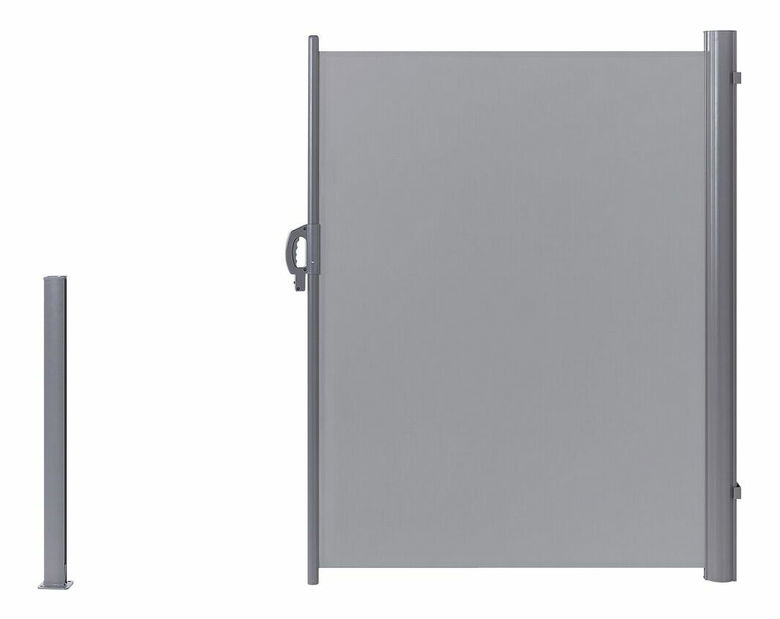 Tieniaca zaťahovacia markíza 160x300 cm Dallas (svetlosivá)