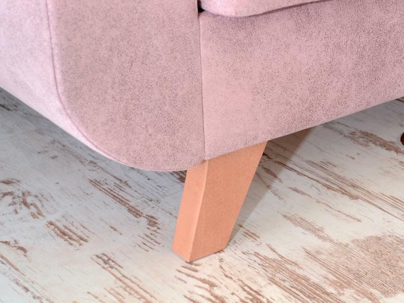 Canapea Canapea trei locuri Kalisz (pudră roz + sticlă)