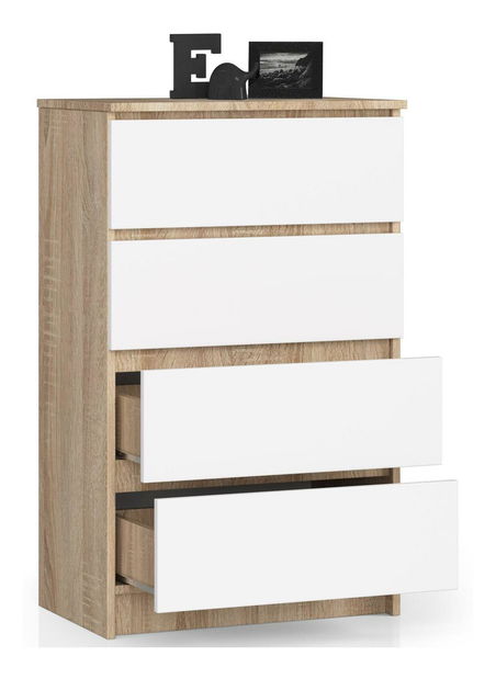 Comodă Kadir TYP2 (stejar sonoma + Alb)