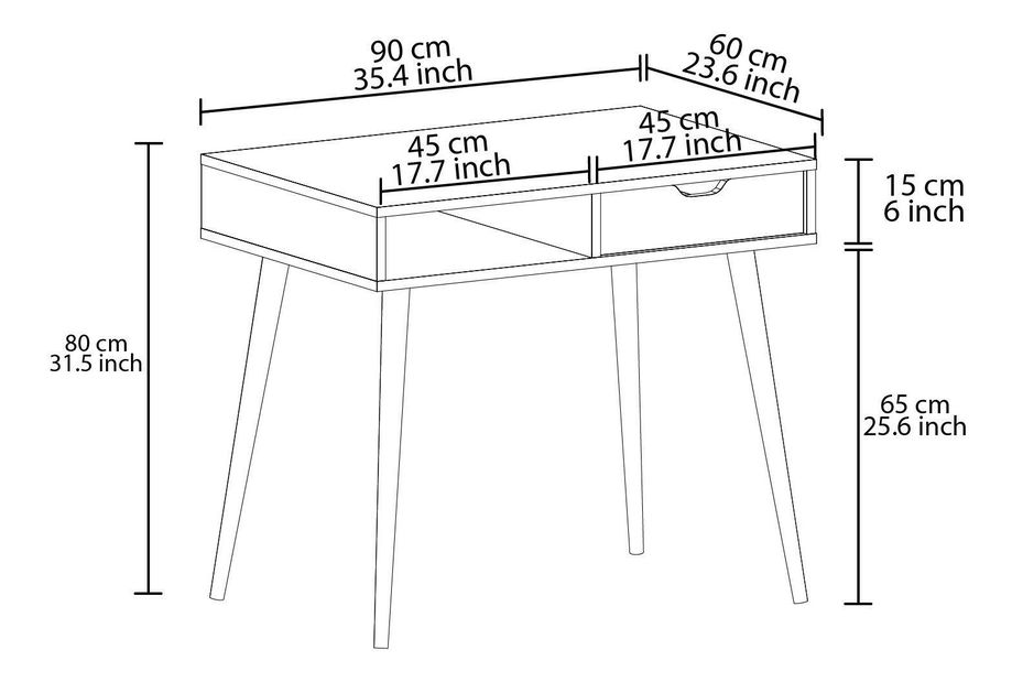 Masă de scris Ofende (gri)