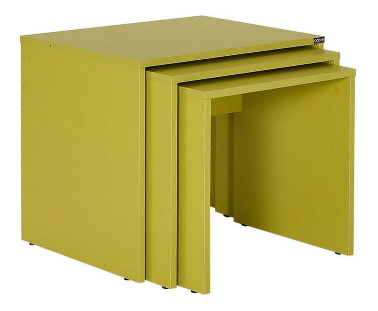 Dohányzóasztal szett (2 db.) Nimelo 3 (zöld)