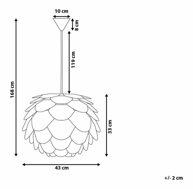 Lampă cu pandantiv Riana (alb)