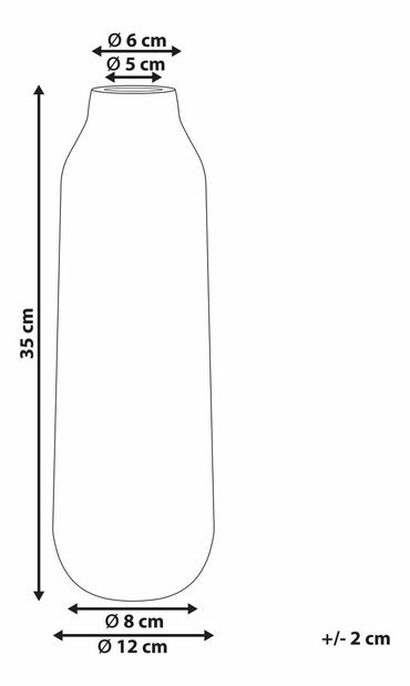 Váza 35 cm Mulza (fehér + kék)