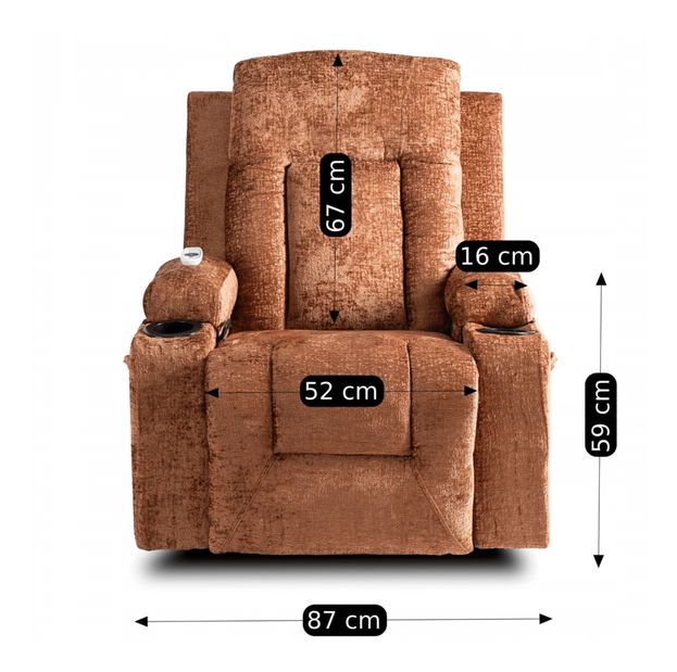 Masažna fotelja Banesto (smeđa) 