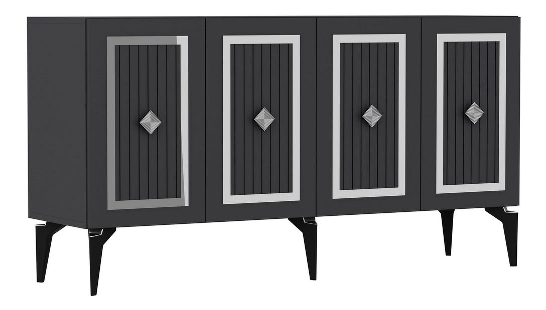 Skrinka Lideke 2 (antracit + strieborná) 