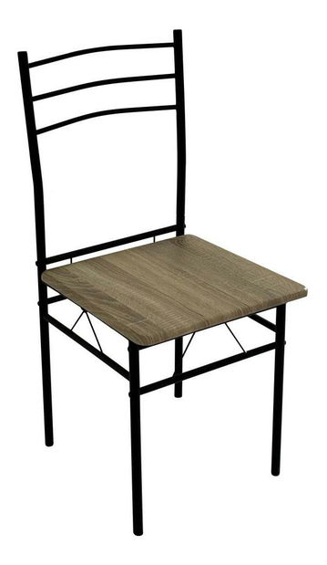 Étkező szett Metabolicas (szonoma tölgy + fekete) (4 fő részére)