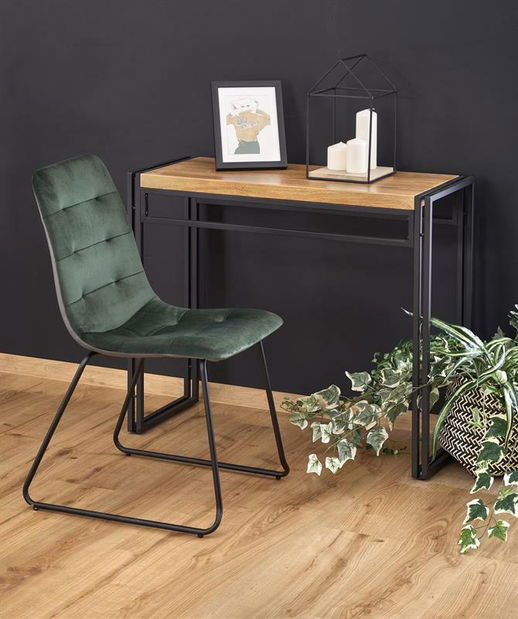 PC stolić Booker (prirodno drvo + crna)