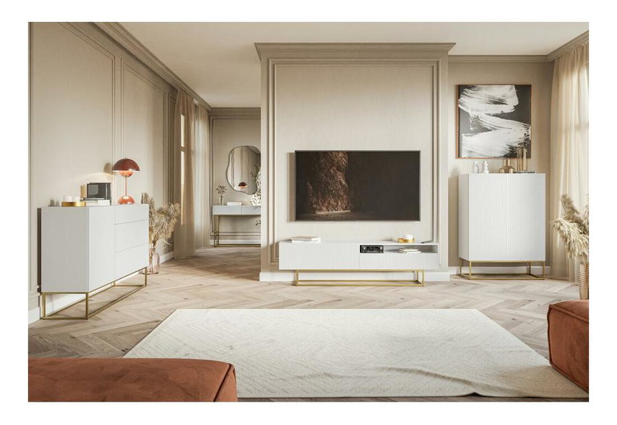 Fésülködőasztal Vertigo V3 (fehér + arany)