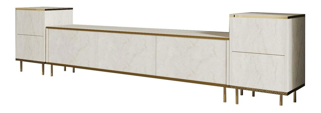TV asztal/szekrény Iris 1 (travertin + arany)