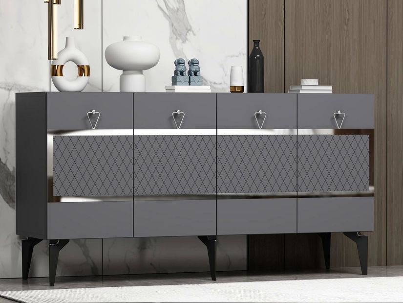 Skrinka Vadiki 1 (antracit + strieborná) 