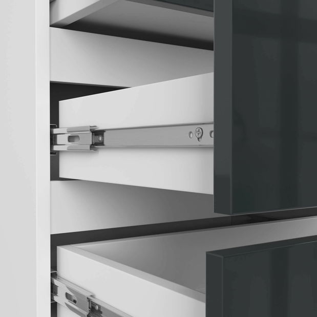 Noptieră Calado (alb + lucios grafit)