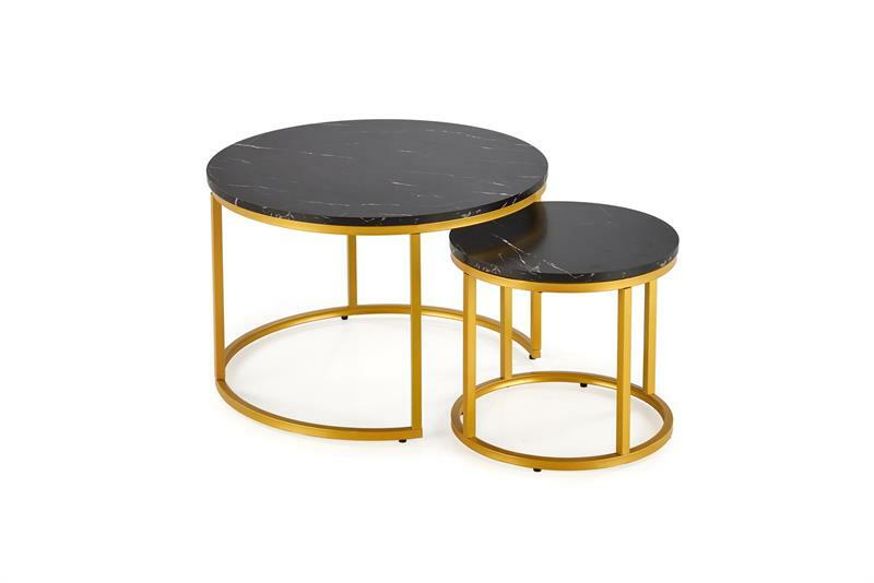 Dohányzóasztal szett (2 db.) Palea (fekete) 