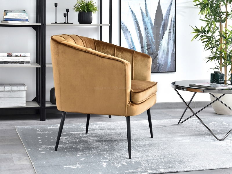 Fotel Etimee F (arany + fekete)