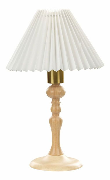 Stolná lampa Claudius (biela + svetlé drevo)