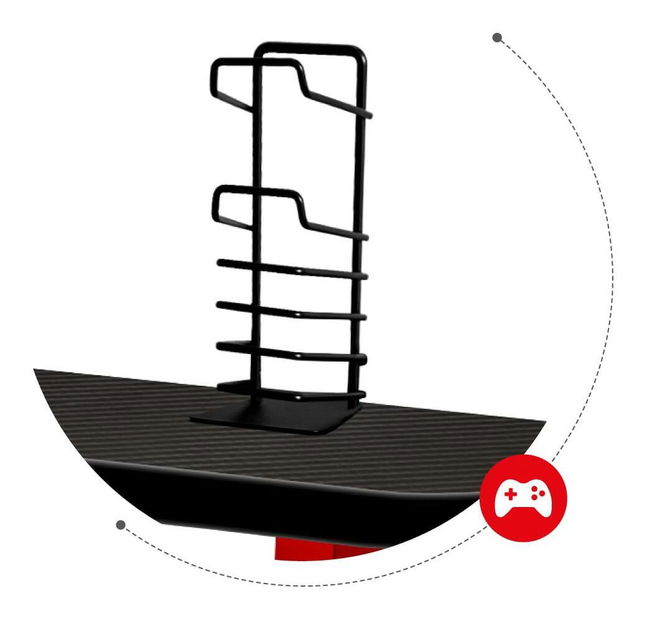 Masă PC Hyperion 5.0 (negru + roșu)