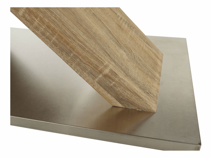 Masă de sufragerie 160 cm Farni (alb + stejar sonoma)