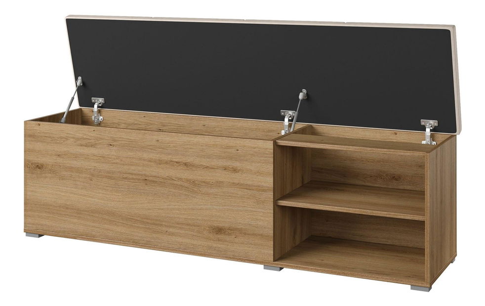 Dulap pentru pantofi Verdeene (stejar sălbatic + bej)