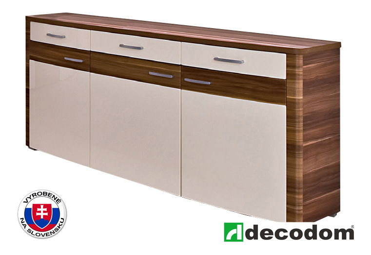 Komoda Decodom Ronco Typ 10 slivka + lesk vanilka