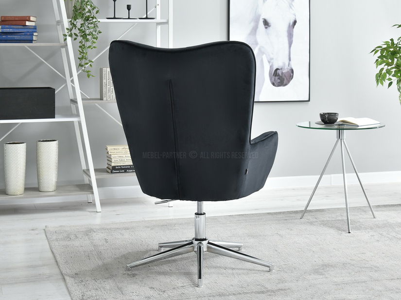 Fotel Truni (fekete + króm)