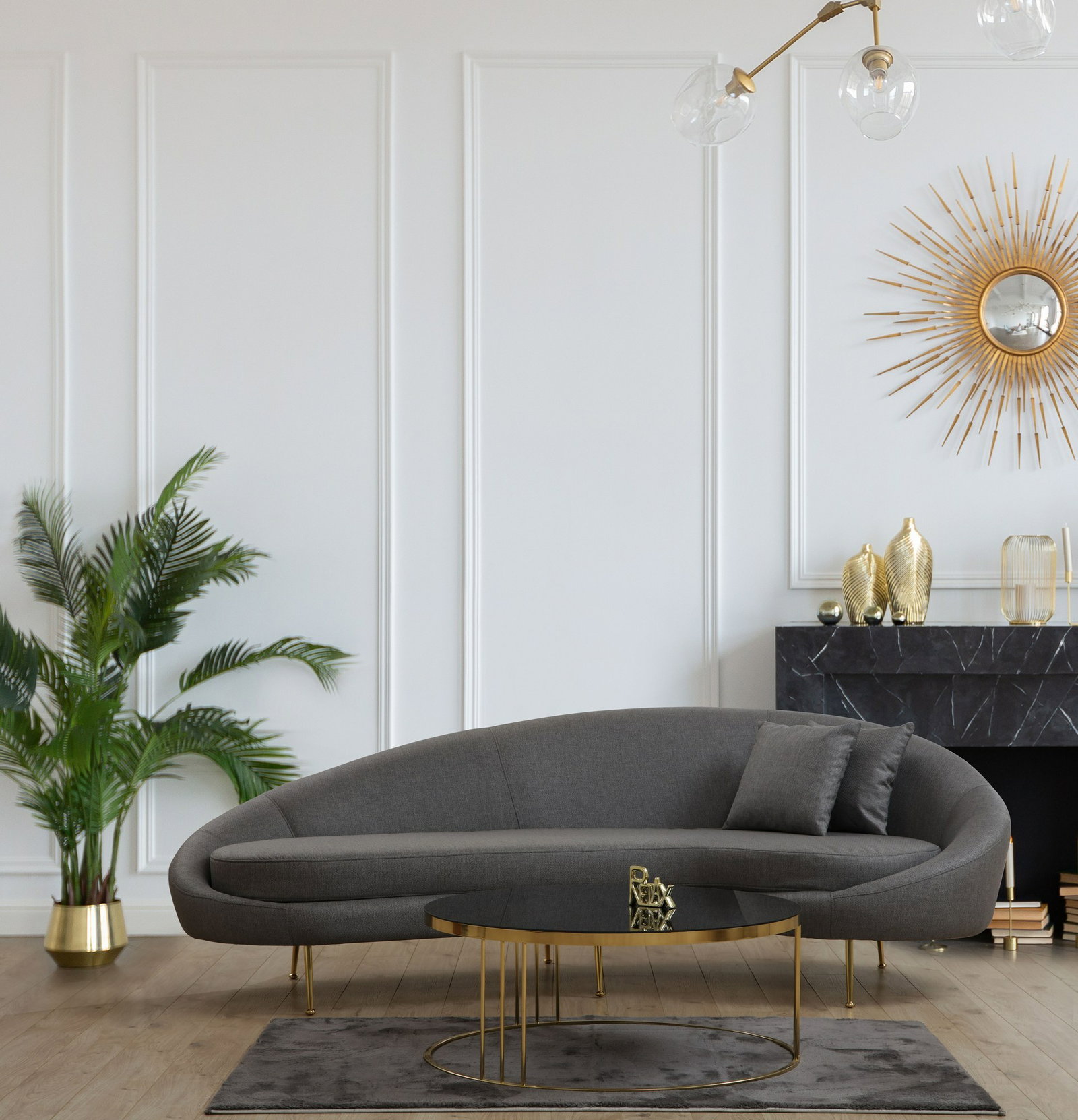 Kanapé Essia (sötétszürke)