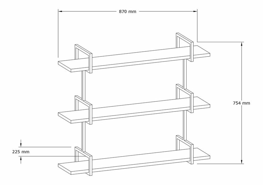 Fali polc Urally (fehér)