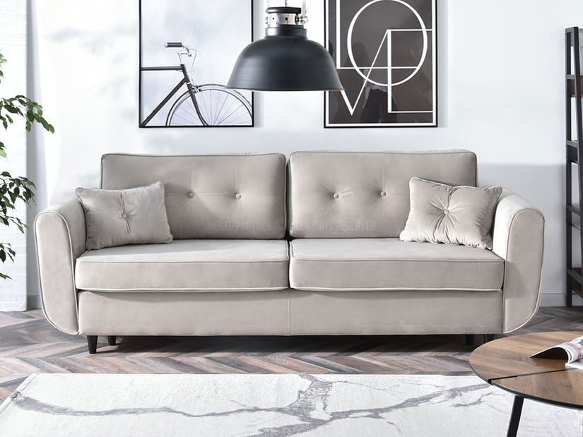 Kétszemélyes kanapé Bacteria (bézs + fekete)