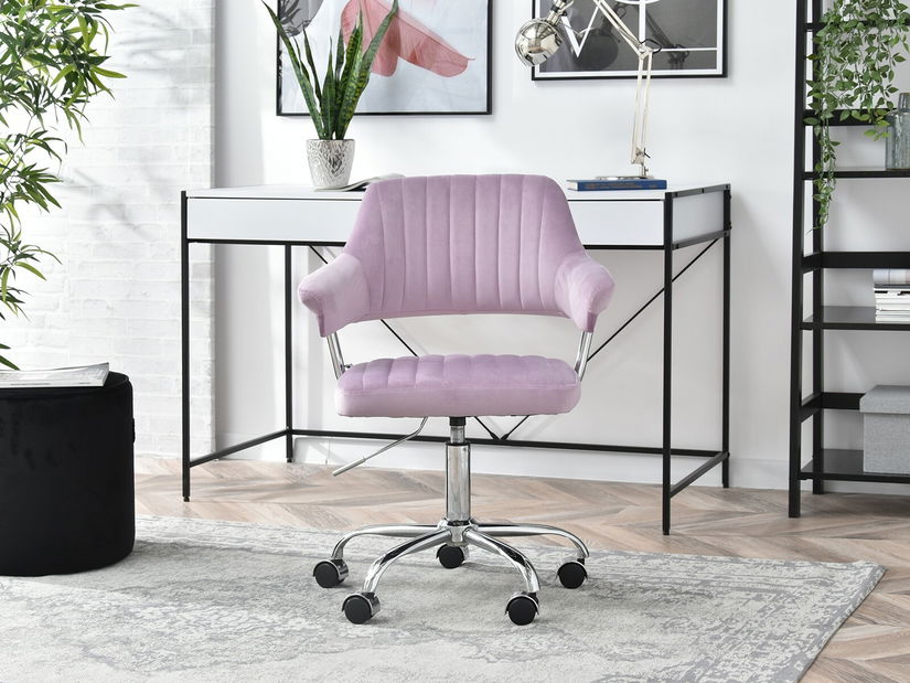 Stolica Merylyn (jorgovan + krom)