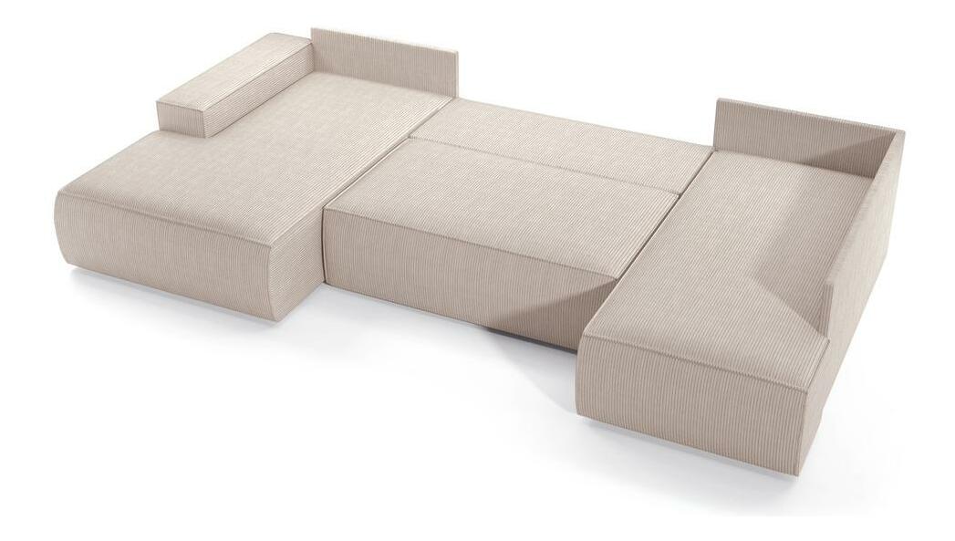 Kutna garnitura Fatime new (U) (sivo-bež + crna)