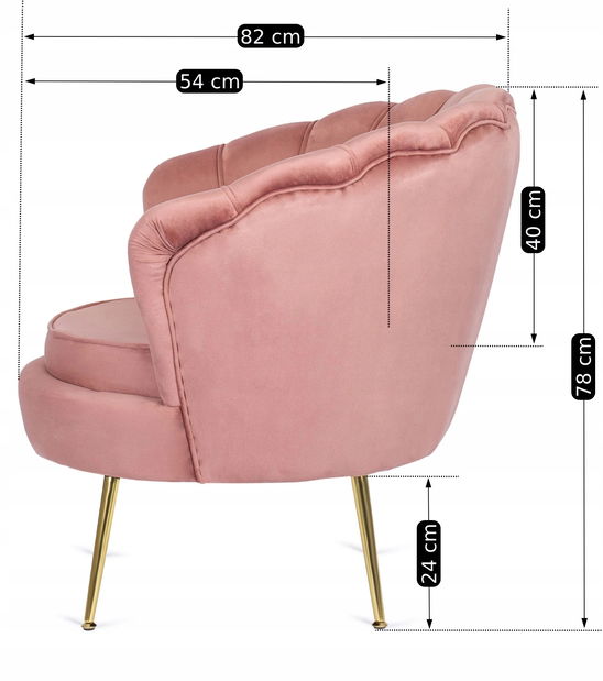 Fotelja Acuerdo (ružičasta)