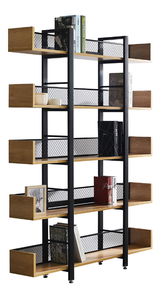 Regál Kelama Typ 2 (čierna + akácia) *výpredaj