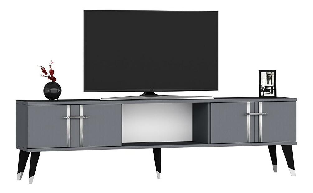TV asztal/szekrény Pebine 2 (antracit + ezüst) 