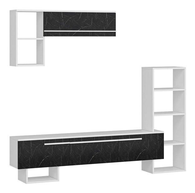 Mobilier living Vipado (alb + negru) 