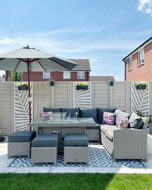 Vrtni suncobran 270 cm TRATORIA II (drvo) (tamno siva)