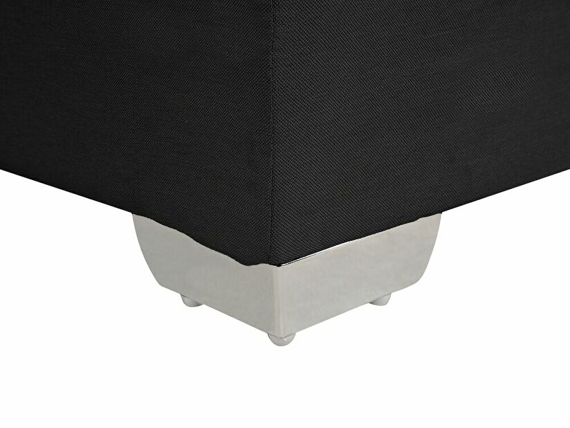 Manželská posteľ Boxspring 180 cm ADIR (s matracmi) (čierna)