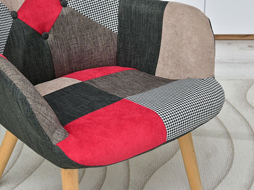 Fotel Nutri (patchwork + fekete)