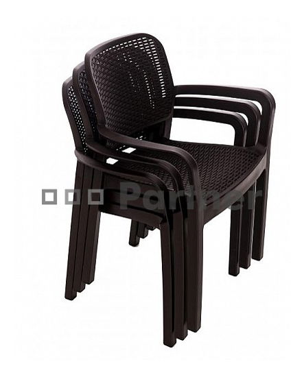 Záhradná zostava Kara 1+6 (hnedá) (Plast)