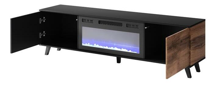 TV asztal Remali (fekete + wotan tölgy)