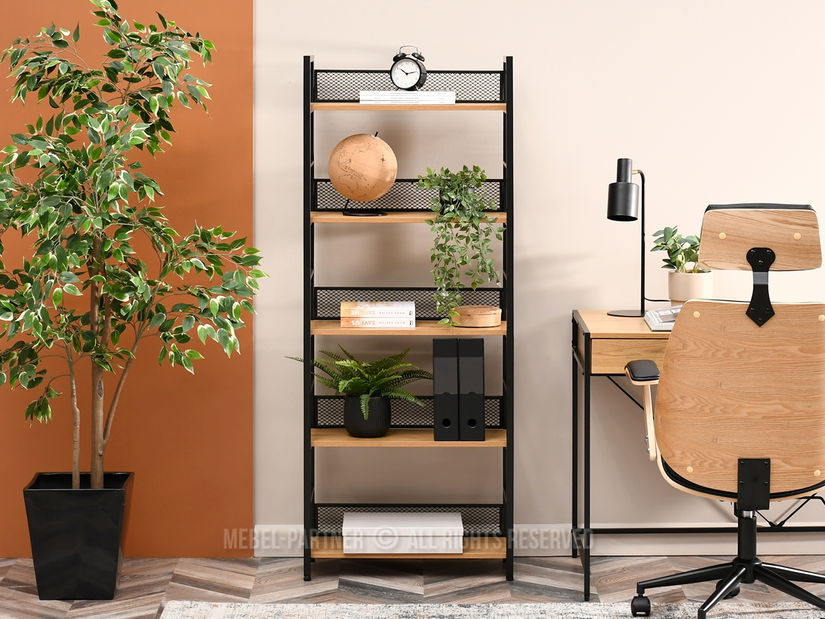 Regál Danube B (tölgy + fekete)