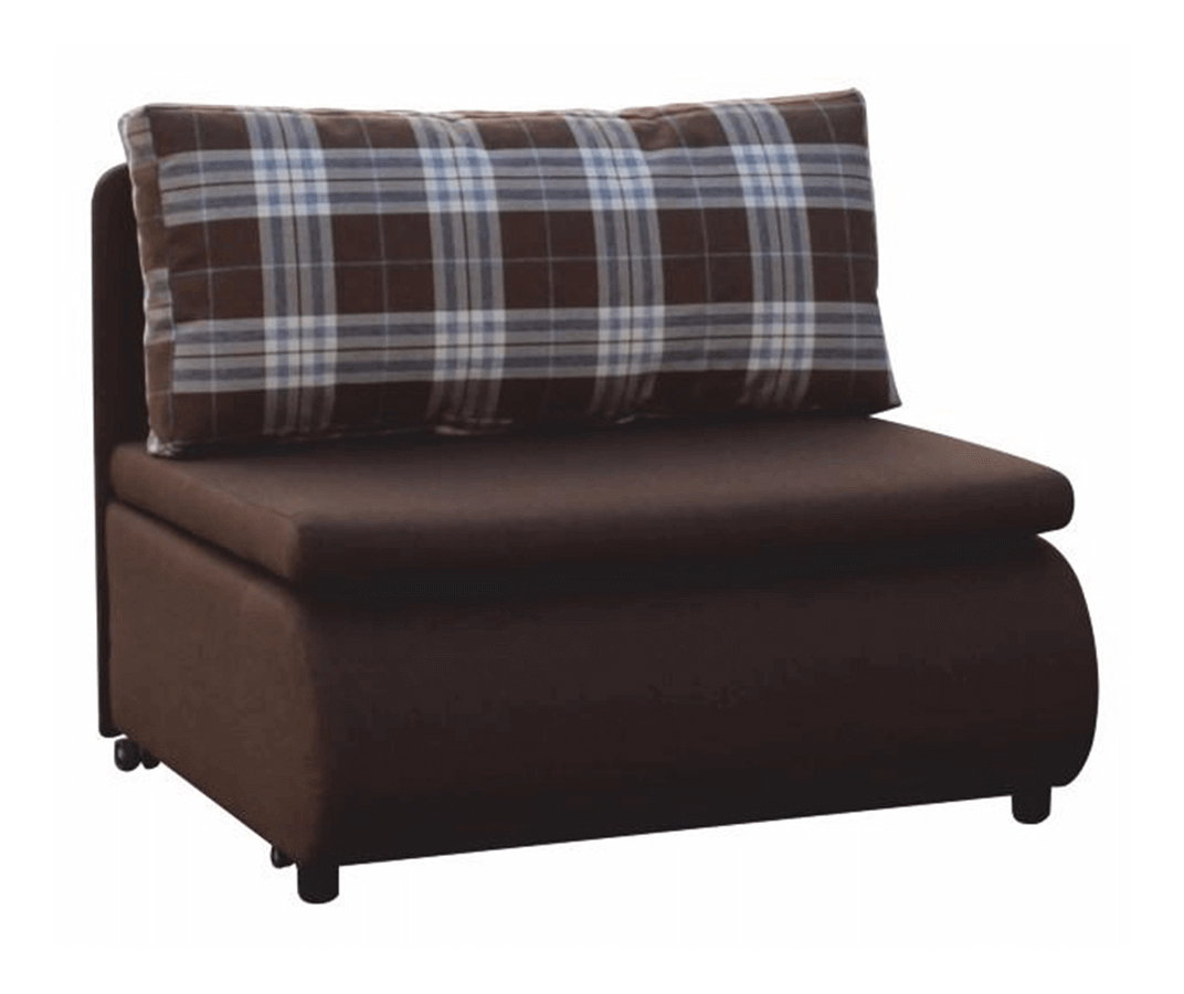 Fotelja Kotu New (smeđa + karirano smeđe) 