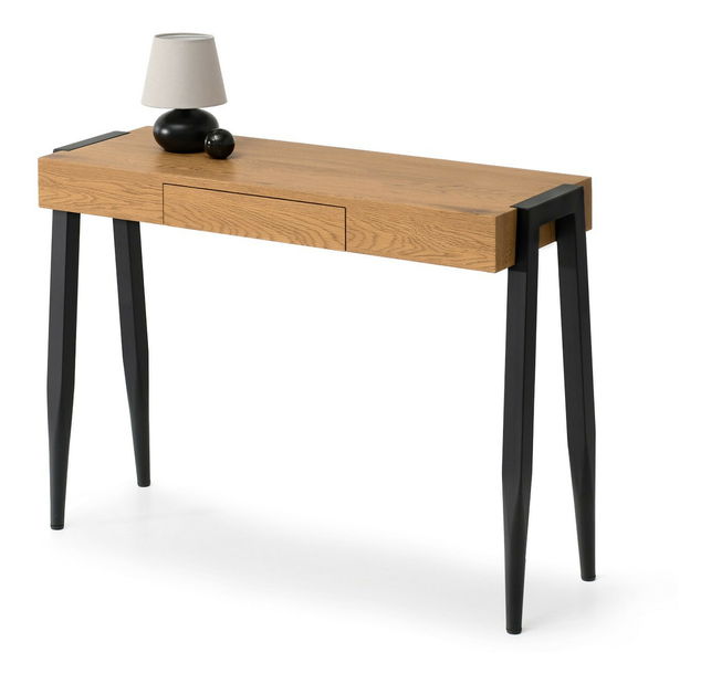 Măsuță consolă Mukusiz (stejar + negru)