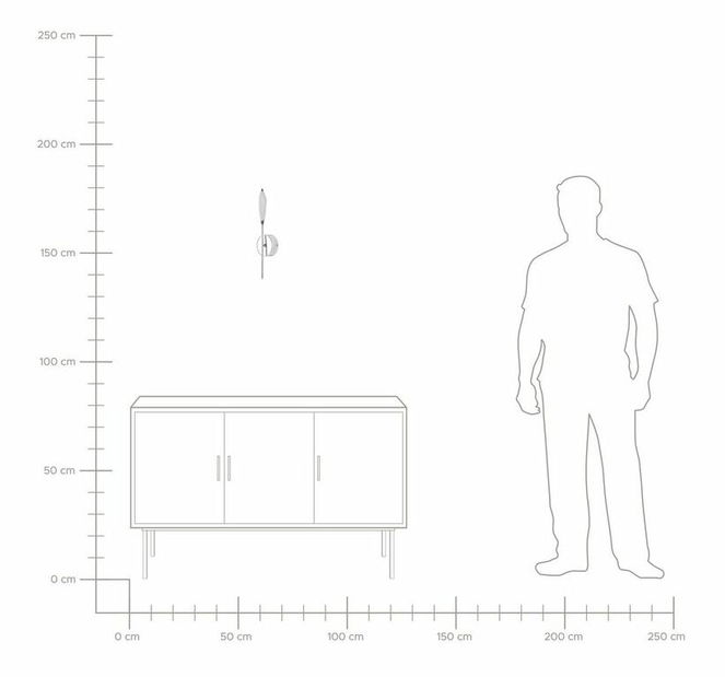 Nástenná lampa Lisboa I (strieborná)