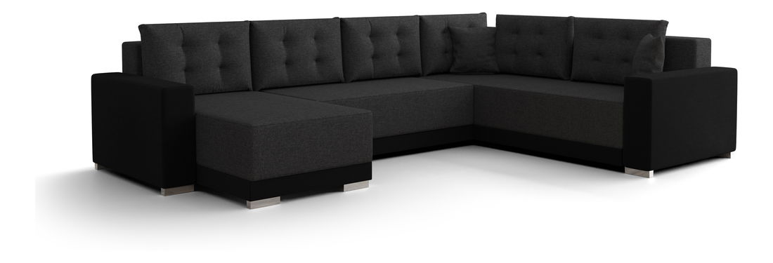 Colțar în formă de U Odyssey 3 (Negru) (D)