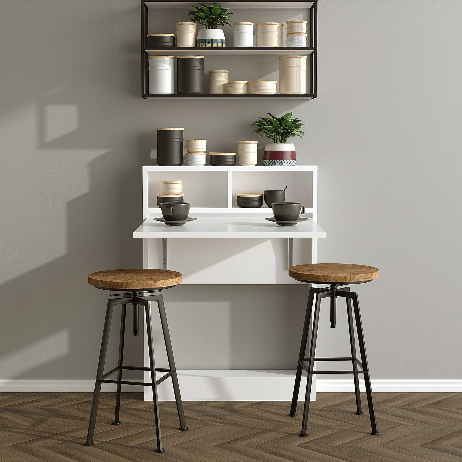 Lehajtható étkezőasztal Brackie (2 fő részére)