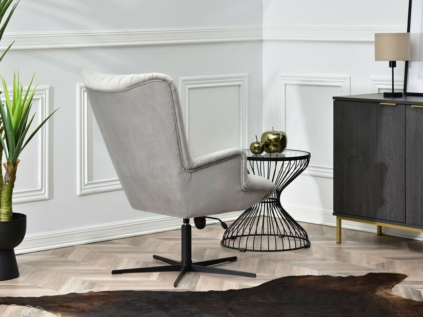 Fotoliu relax Elesenta (gri deschis + negru)