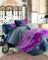 Lenjerie pat 200 x 220 cm Azrian (fuchsi + Gri Alb)