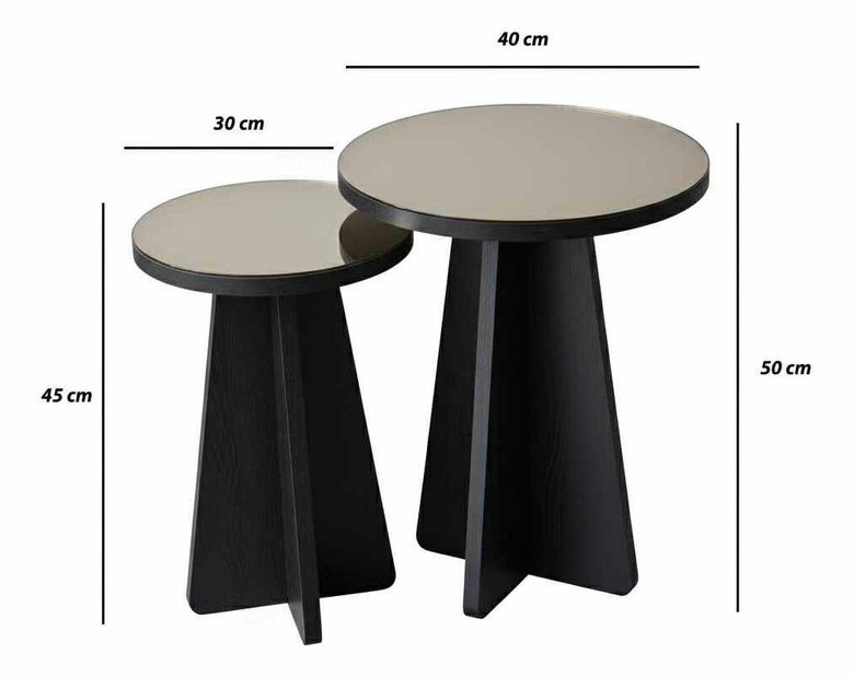 Príručný stolík Lunna (čierna)